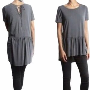 Anthropologie Mote Modal Knit Ruffle Tunic Top